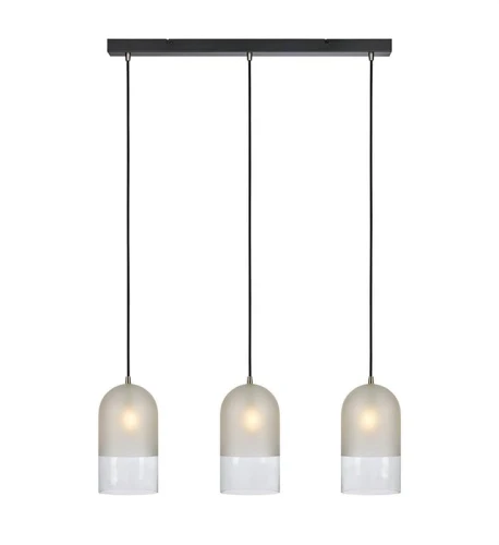 Lampa wisząca potrójna COPE Mrożony | Przeźroczysty | Czarny 3xE14 Markslojd 108226 | 7330024600553 noxbox lampynox www.lampynox.pl