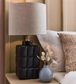 Lampa stołowa CUSCINI czarny | beżowy Ø 24cm E14 Markslojd 108248 | 7330024601680 noxbox lampynox www.lampynox.pl