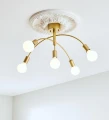Lampa sufitowa CYGNUS złoty Ø 70cm 5xE27 Markslojd 108285 | 7330024602052 noxbox lampynox www.lampynox.pl