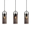 Lampa wisząca potrójna GLORY czarny | przydymiony 3xE27 Markslojd 108219 | 7330024600485 noxbox lampynox www.lampynox.pl