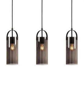 GLORY czarny | przydymiony 3xE27 Lampa wisząca potrójna Markslojd 108219