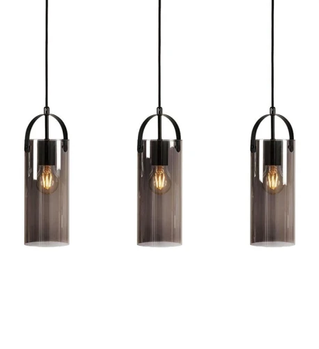 Lampa wisząca potrójna GLORY czarny | przydymiony 3xE27 Markslojd 108219 | 7330024600485 noxbox lampynox www.lampynox.pl
