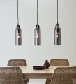 Lampa wisząca potrójna GLORY czarny | przydymiony 3xE27 Markslojd 108219 | 7330024600485 noxbox lampynox www.lampynox.pl