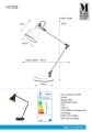 Lampa stołowa kreślarska regulowana na wysięgniku HOUSE czarny | stalowy E27 Markslojd 107739 | 7330024585584 noxbox lampynox www.lampynox.pl