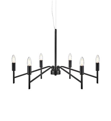 Lampa wisząca MONARCH czarny Ø 70cm 6xE14 Markslojd 108209 | 7330024600386 noxbox lampynox www.lampynox.pl
