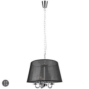 CIMA Czarny | Chrom śr.50cm. 5xE14 Lampa wisząca RL R31035006