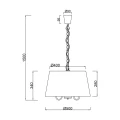 Lampa wisząca CIMA Biały | Czarny mat śr.50cm. 5xE14 RL R31035032 | 4017807505016 noxbox lampynox www.lampynox.pl