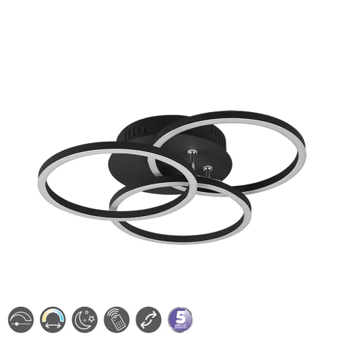 Lampa sufitowa CIRCLE Czarny mat DIM LED PILOT 27W 2700-6000K RL R62823132 | 4017807500615 noxbox lampynox www.lampynox.pl