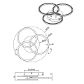 Lampa sufitowa CIRCLE Czarny mat DIM LED PILOT 27W 2700-6000K RL R62823132 | 4017807500615 noxbox lampynox www.lampynox.pl