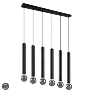 CLERMONT Czarny mat 6xE27 Lampa wisząca Trio 313400632