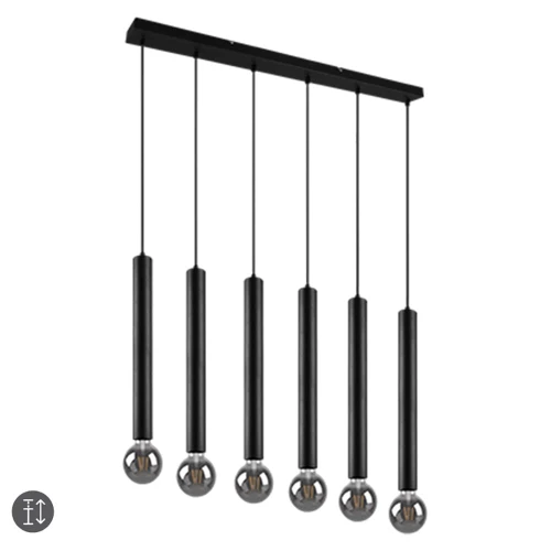 Lampa wisząca CLERMONT Czarny mat 6xE27 Trio 313400632 | 4017807504392 noxbox lampynox www.lampynox.pl