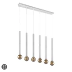 CLERMONT Biały mat 6xE27 Lampa wisząca Trio 313400631