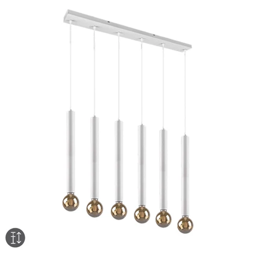 Lampa wisząca CLERMONT Biały mat 6xE27 Trio 313400631 | 4017807504378 noxbox lampynox www.lampynox.pl