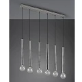 Lampa wisząca CLERMONT Nikiel mat 6xE27 Trio 313400607 | 4017807504415 noxbox lampynox www.lampynox.pl