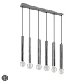 Lampa wisząca CLERMONT Nikiel mat 6xE27 Trio 313400607 | 4017807504415 noxbox lampynox www.lampynox.pl