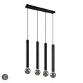 Lampa wisząca CLERMONT Czarny mat 4xE27 Trio 313400432 | 4017807504330 noxbox lampynox www.lampynox.pl