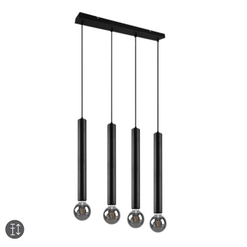 Lampa wisząca CLERMONT Czarny mat 4xE27 Trio 313400432 | 4017807504330 noxbox lampynox www.lampynox.pl