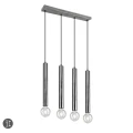 Lampa wisząca CLERMONT Nikiel mat 4xE27 Trio 313400407 | 4017807504354 noxbox lampynox www.lampynox.pl