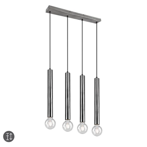 Lampa wisząca CLERMONT Nikiel mat 4xE27 Trio 313400407 | 4017807504354 noxbox lampynox www.lampynox.pl