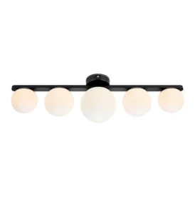 PURO czarny | opal 5xG9 IP44 Sufitowa lampa łazienkowa Markslojd 108348