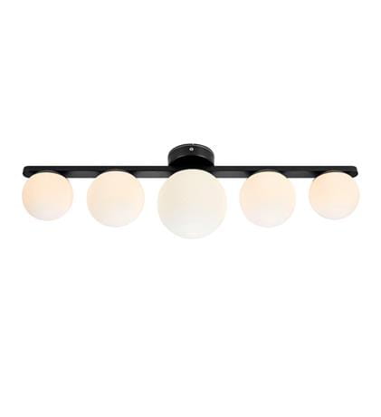 Sufitowa lampa łazienkowa PURO czarny | opal 5xG9 IP44 Markslojd 108348 | 7330024602847 noxbox lampynox www.lampynox.pl