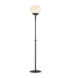 RISE czarny | biały Ø 26cm E27 Lampa podłogowa stojąca Markslojd 108278