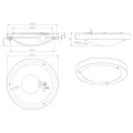 Plafon łazienkowy CONDUS Biały E27 IP44 Trio 6801011-01 | 4017807259056 noxbox lampynox www.lampynox.pl