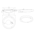 Plafon łazienkowy CONDUS Czarny mat E27 IP44 Trio 6801011-32 | 4017807507690 noxbox lampynox www.lampynox.pl