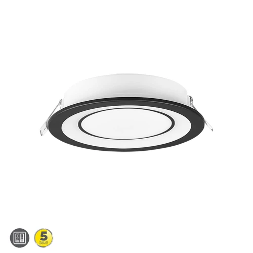 Oprawa wpuszczana Core Czarny mat śr.14,8cm LED 10W 3000K Trio 652610132 | 4017807504156 noxbox lampynox www.lampynox.pl