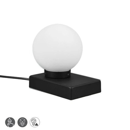 Lampka stołowa DAVI Czarny mat E14 ściemnialna Trio 5900011-32 | 4017807506952 noxbox lampynox www.lampynox.pl