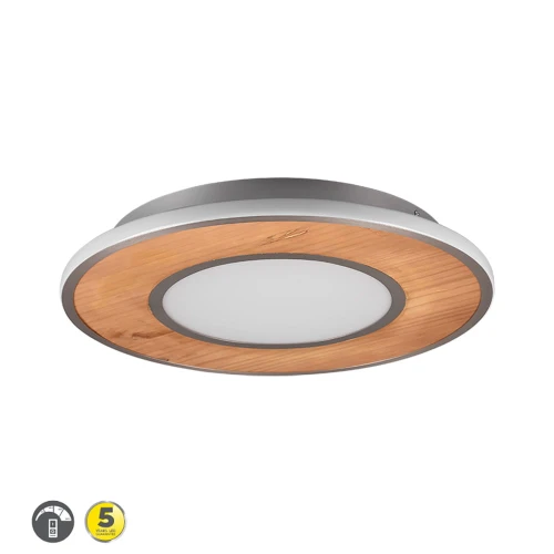 Plafon DEACON Brąz | Nikiel mat 37W 3000K ściemnailny Trio 626610207 | 4017807505481 noxbox lampynox www.lampynox.pl