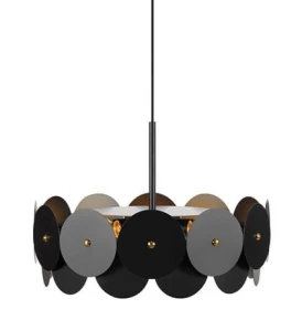 VEGAS czarny | mosiądz Ø 53cm 3xE27 Lampa wisząca Markslojd 108265