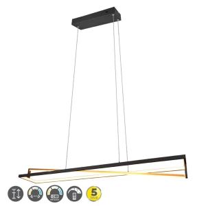 EDGE Czarny mat LED 35W 2700-4000K ściemnialny Lampa wisząca Trio 326810132