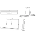Lampa wisząca EDGE Biały mat LED 35W 2700-4000K ściemnialny Trio 326810131 | 4017807506525 noxbox lampynox www.lampynox.pl