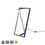 EDGE Czarny mat LED 9W DIM 2700-4000K ściemnialny Lampka stołowa Trio 526810132