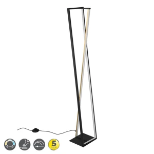 EDGE Czarny mat LED 26W DIM 2700-4000K ściemnialny Lampa podłogowa Trio 426810132