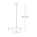 Lampa wisząca regulowana czarny mat LED 2x5W 3000K Zambelis 1617 | 5213006840074 noxbox lampynox www.lampynox.pl