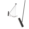 Lampa wisząca regulowana czarny mat LED 2x5W 3000K Zambelis 1617 | 5213006840074 noxbox lampynox www.lampynox.pl