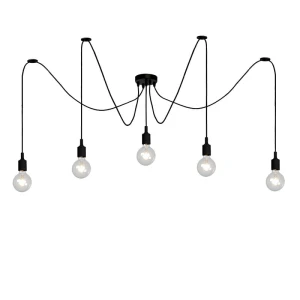 FIX MULTIPLE Czarna 5xE27 Lampa wisząca Lucide 08408/05/30