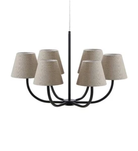 COZY czarny | beżowy Ø 76cm 6xE14 Lampa wisząca Markslojd 107999