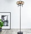 Lampa podłogowa stojąca CROWN czarny | przydymiony Ø 40cm 3xE14 Markslojd 107947 | 7330024588356 lampynox noxbox www.lampynox.pl