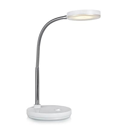 Lampa stołowa FLEX biały | chrom LED 5W 3000K Markslojd 106466 | 7330024559783 noxbox lampynox www.lampynox.pl