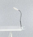 Lampa biurkowa z klipsem mocującym FLEX Klip biały | chrom LED 5W 3000K Markslojd 106470 | 7330024559820 noxbox lampynox www.lampynox.pl