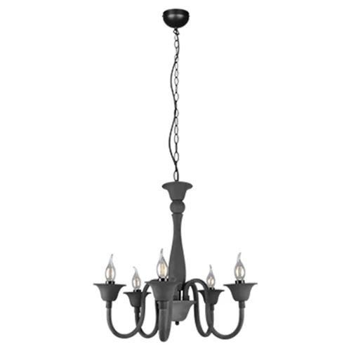 Żyrandol ELSA Antracyt 5xE14 Trio 112900542 | 4017807504958 noxbox lampynox www.lampynox.pl