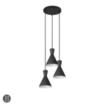 ENZO Czarny mat 3xE27 Lampa wisząca RL R30783932