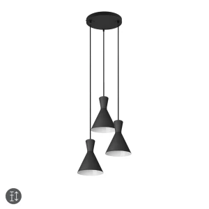 ENZO Czarny mat 3xE27 Lampa wisząca RL R30783932