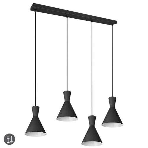 Lampa wisząca ENZO Czarny mat 4xE27 RL R30784032 | 4017807503821 noxbox lampynox www.lampynox.pl