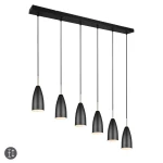 FARIN Czarny mat 6xE14 Lampa wisząca RL R30696032