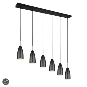 FARIN Czarny mat 6xE14 Lampa wisząca RL R30696032