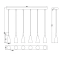 Lampa wisząca FARIN Czarny mat 6xE14 RL R30696032 | 4017807503265 noxbox lampynox www.lampynox.pl